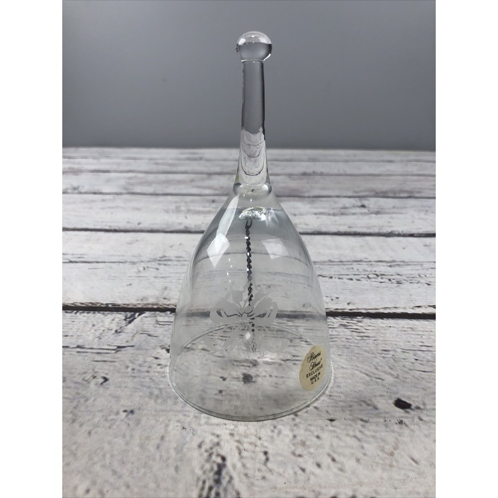 Vintage Princess House Etched Crystal Bell 6"  Hand blown  Pattern #367 NIB